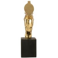 J-Line Paard Op Voet  Magnesiumoxide Goudkleurig/Zwart Large