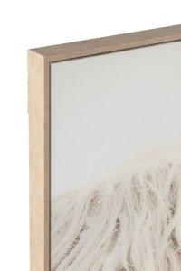 J-Line Wanddecoratie Yak Hoofd Hout/Polyresin Wit/Beige