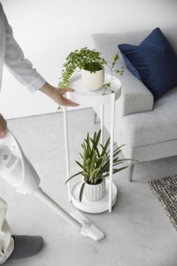 Yamazaki 2-tiered plant stand with caster - Tower - White