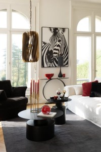 J-Line Wall Decoration Zebra Canvas Black/White