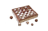 Eco Wood Art, Game set, Chess and Checkers set, 0587, 25x28.5x4.2 cm