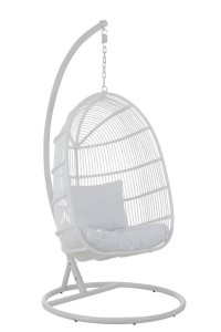J-Line Hammock Chair Oval Steel White