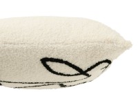 J-Line Cushion Face Abstract Bouclé White/Black