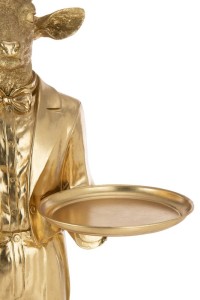 J-Line decoratie Hert Ober Plateau - polyresin - goud