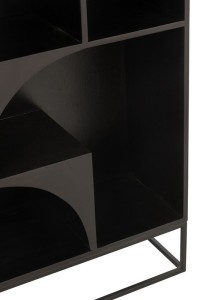 J-Line Rack Fashion Mango Wood/MDF Black