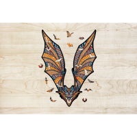 Eco Wood Art (EWA) Houten Legpuzzel Vleermuis/ Bat, Size S, 2246, 27,2x19,5x0,5cm
