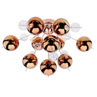 Ceiling light "Explosion" Metal and glass, G9 versions, ceiling lamp for dining room, living room, hallway or office, Ø57 cm