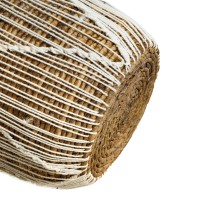 The Straight Stitched Macrame Basket - Natural White - S