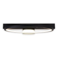 LED ceiling light "Cimo" made of black metal and plastic, 40 cm long, dimmable by wall switch