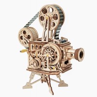 Wooden Puzzle 3D Vitascope/Movie Projector, Robotime, LK601, 25.5x13.3x22.3cm