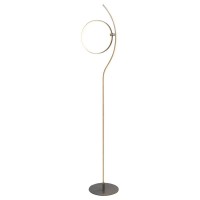 LED standing lamp "Loop Line" 150 cm high, with integrated LED stripe, made of metal and plastic