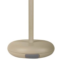 Cordless tablet light "Pasi" for outside and inside, made of metal and plastic in beige, dimmable, with touch and memory function, approx. 26 cm high