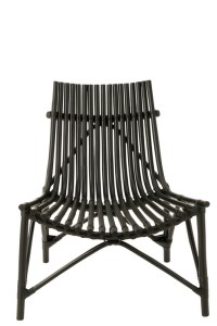 J-Line chair Rattan - jute - black