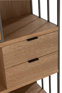 J-Line Compartments cupboard - wood/metal - natural