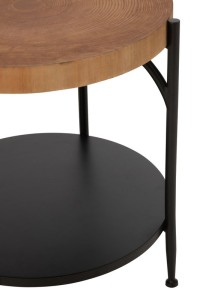 J-Line Side table Bio MDF/Iron Black/Natural