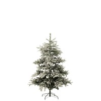 J-Line Kerstboom 270 Led Besneeuwd Kunstmatig  Donkergroen/Wit Medium