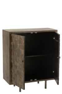 J-Line Cabinet Pino Metal/Mango Wood Brown/Grey