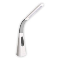 LED table light "Ventu" with fan, with touch, dimmable, made of white plastic, firmly built-in LEDs, 40 cm high