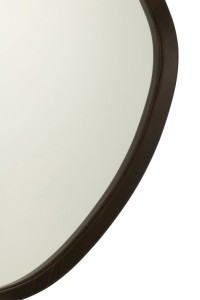 J -Line Spiegel Abstract - Glass - Dark Brown - Large - Ø 79 cm