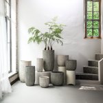 Suguna White Round Magnesium Pot Squares High SV3