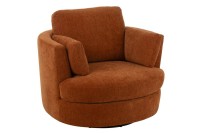 J-Line sofa swiv - poplar wood/foam - rust