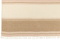 J-Line Plaid Striped + Fringes Light Pink/White/Beige