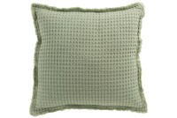 J-Line cushion Waffle pattern - cotton - light green