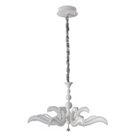 LED crown "Ludwig" white Ø 66cm, with firmly installed LEDs, metal in white