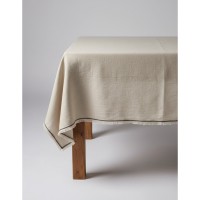 Het Toscaanse tafelkleed - Naturel Zwart - 150x300