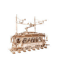 Wooden Puzzle 3D Classic City Tram, Robotime, LK801, 24.7x16.5x28.7cm