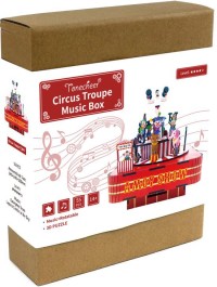 Music box DIY 3D Wooden Puzzle Circus Troupe Tone-Cheer, TQ047, 14x14x16cm