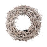 Hein White Wash Wood Wreath With LED Light M