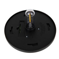 Solar-deco-earth spit "Simon" 54.7 cm high, made of black metal and structured glass, integrated LED, warm white.