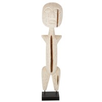 J-Line Figuur Primitief Albasia Hout Wit Extra Large