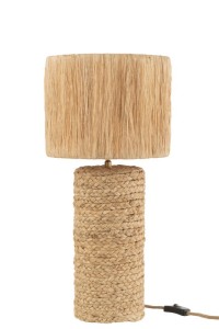 J-Line table lamp Banana leaves - jute - natural