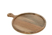 J-Line Round Handle Mango cutting board - wood - natural