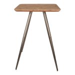 Fieron Natural Wooden Bar Table Square