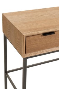 J-Line Console 3 Drawers Wood/Metal Natural