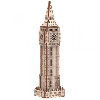 mr. Playwood 3D Wooden Puzzle, Big Ben, 10407, 9.5x9.5x36cm