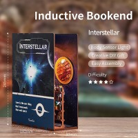 DIY Book Nook Bookend Interstellar Bookend, Tone-Cheer, TQ110, 18.2x8x24.5cm