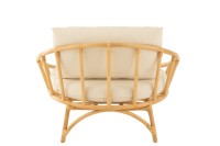 J-Line chair + cushion - jute/textile - natural/white