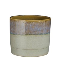 Olof Flower Pot - H20 x Ø22 cm - Terracotta - Dark Blue