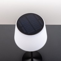 LED Leuchte "EMMI" für Außen und Innen, Tischlampe aus Metall und Kunststoff , mit fest verbauten LEDs, LED Tischlampe für Balkon, Terrasse, Garten, Wohnzimmer, Wintergarten, ca. 38 cm hoch