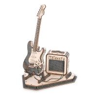 Robotime, Houten Puzzel 3D Electric Guitar, TG605K, 17x10,5x22cm