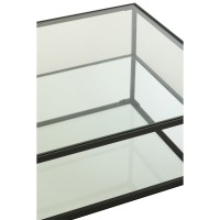 J-Line salontafel - ijzer/glas - zwart - L