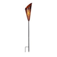 LED Solar-Erdspieß "TORCH" Außen-Erdspieß aus Metall und Kunststoff in Kupfer, mit integrierter LED
