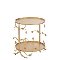 J-Line bijzettafel - metaal - goud - small