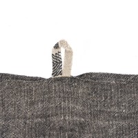 The Linen Smudge Keukenhanddoek - Naturel Zwart - 50x70