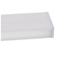 LED wall lamp "Dubai", modern wall lamp made of aluminum and plastic with firmly built -in LEDs, 45 cm long or high. Ideal for the illumination of entrance areas, corridors, for structuring large wall surfaces