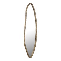 Paislie Brass Organic Shaped Mirror Oval